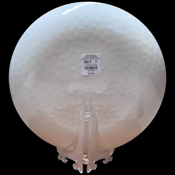 PIER 1 Imports Tropical Bird Parakeet Floral Melamine Dinner Plate 10.75" Single - Picture 2 of 4